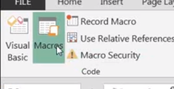 adding an excel macro