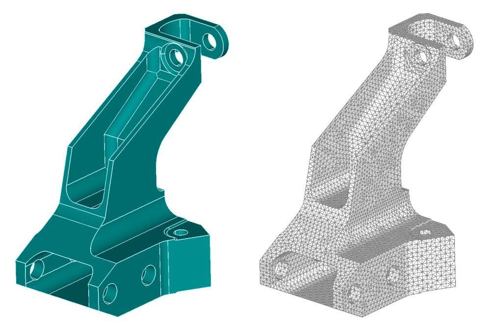 Import geometry. Кронштейн Liebherr 9900366 CAD Block. Associativity. Фемап пластина квадратная. Mechanics of Aero-structures.