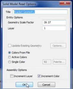 Solid Model Read Options