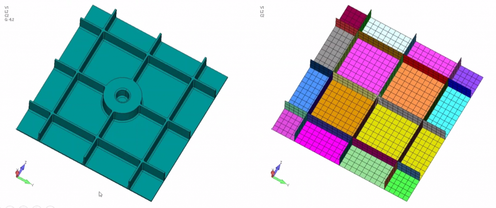 orthogrid plate solid and plate model