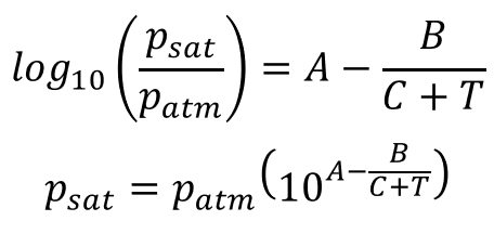 Antoine equation