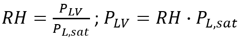 Liquid vapor partial pressure