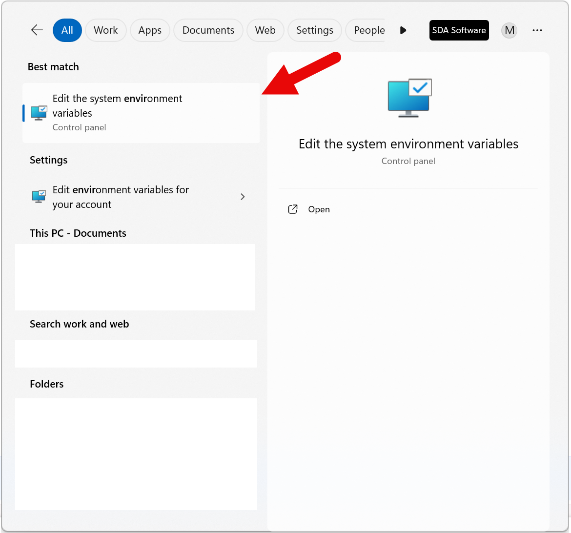 Edit environment variable