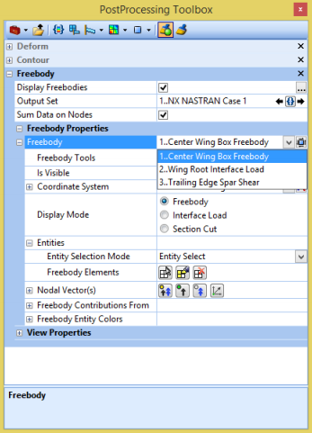 femap freebody dropdown