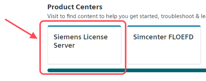 Product Center Siemens License Server