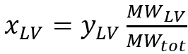 liquid vapor mass fraction