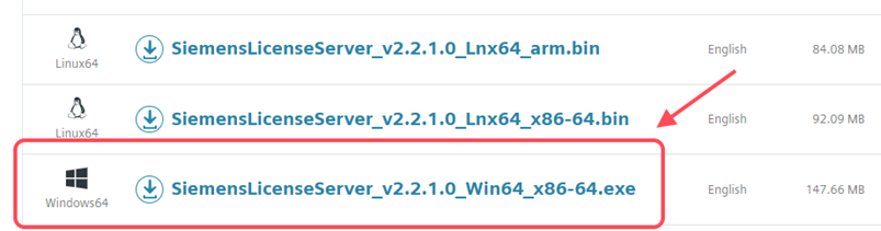 Siemens License Server v2.2.1.0 Win64 .ex