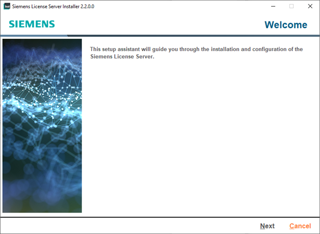 Siemens License Server Installer Welcome