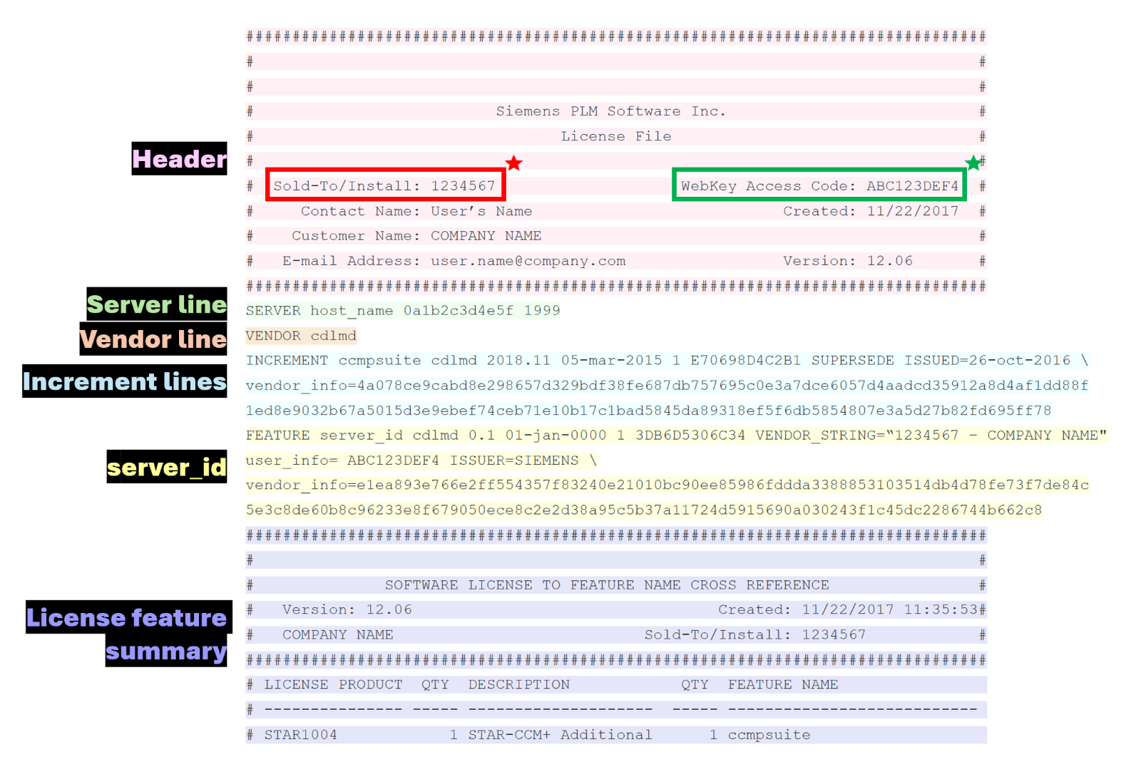 Siemens License File Example